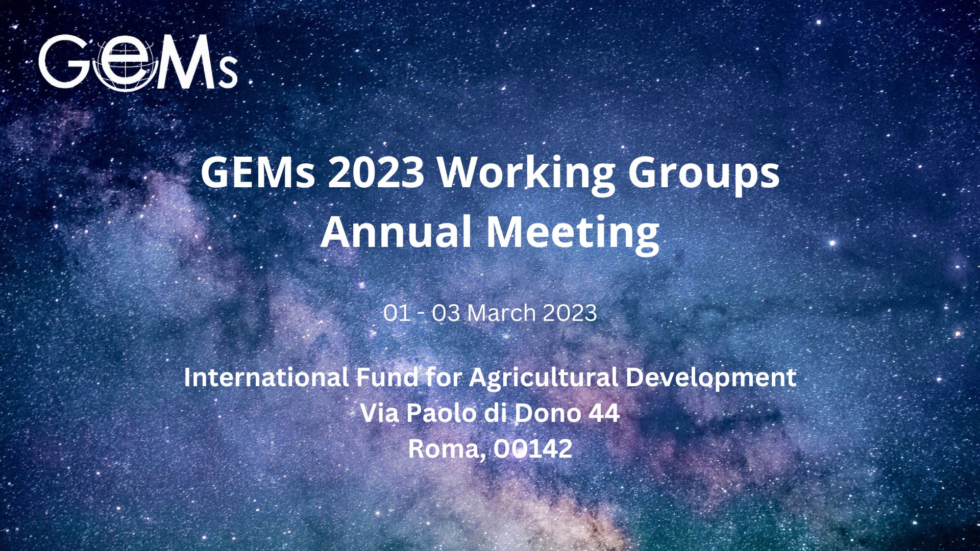 GEMs 2023 Working Group Annual Meetings (1)